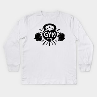 Gym time Kids Long Sleeve T-Shirt